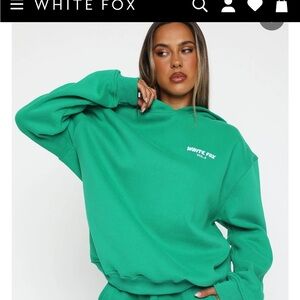 White Fox Zip Up Hoodie